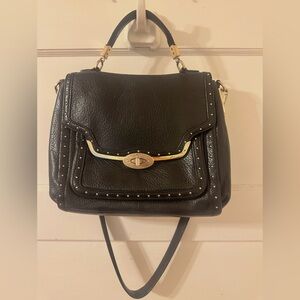 Coach Madison Sadie Studded Black Leather Bag